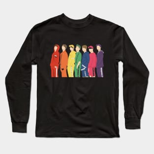 BTS muster rainbow photoshoshoot Long Sleeve T-Shirt